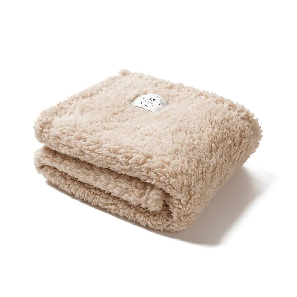 1 Pack 3 Blankets Fluffy Premium Fleece Pet Blanket Soft Sherpa Throw for Dog Puppy Cat Small(23*16") Beige
