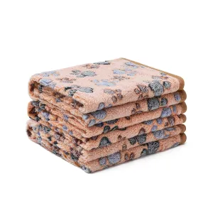 1 Pack 3 Blankets Super Soft Fluffy Premium Fleece Pet Blanket Flannel Throw for Dog Puppy Cat - Paw Large (Pack of 3) Brown Paw