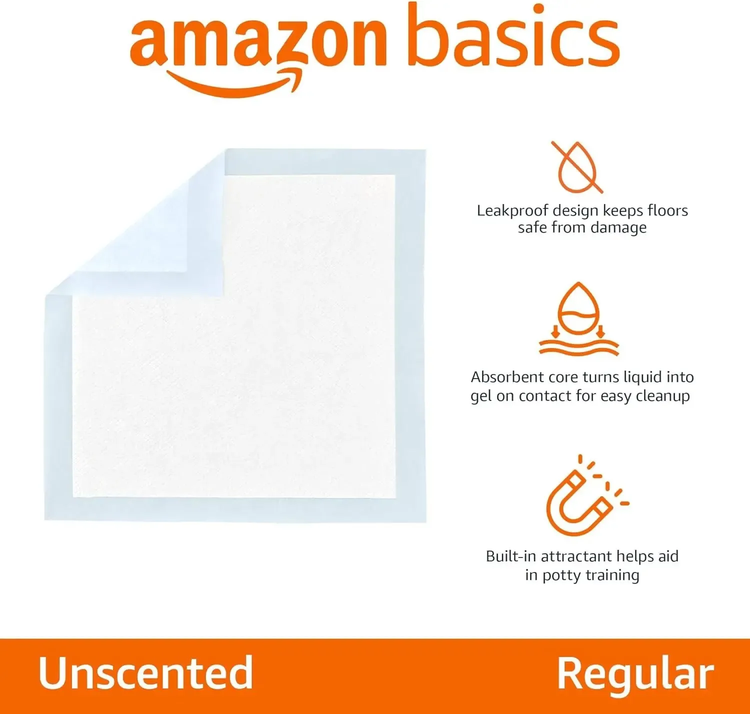 Amazon Basics Dog Pee Pads – Leak-Proof, Quick-Dry Potty Training Pads (100 Pack)