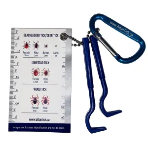 Atlantick - Tick Pick Remover with Key Chain & ID Card