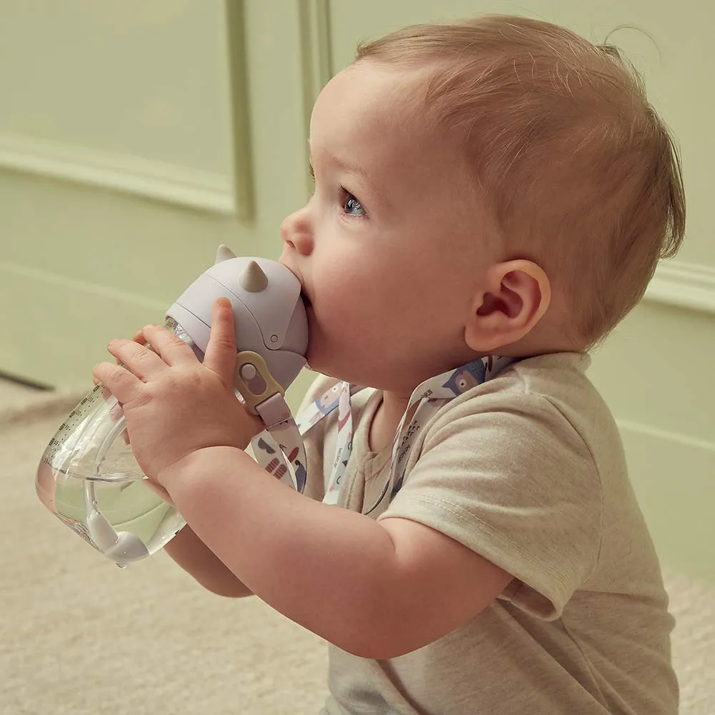 Bebamour Sippy Cup 6-36 Months Non Spill Straw Cup for Toddlers Soft Spout Cup Spill Proof Water Bottler for Kids, BPA Free, PPSU, 210ML, Green 210ml Green Owl