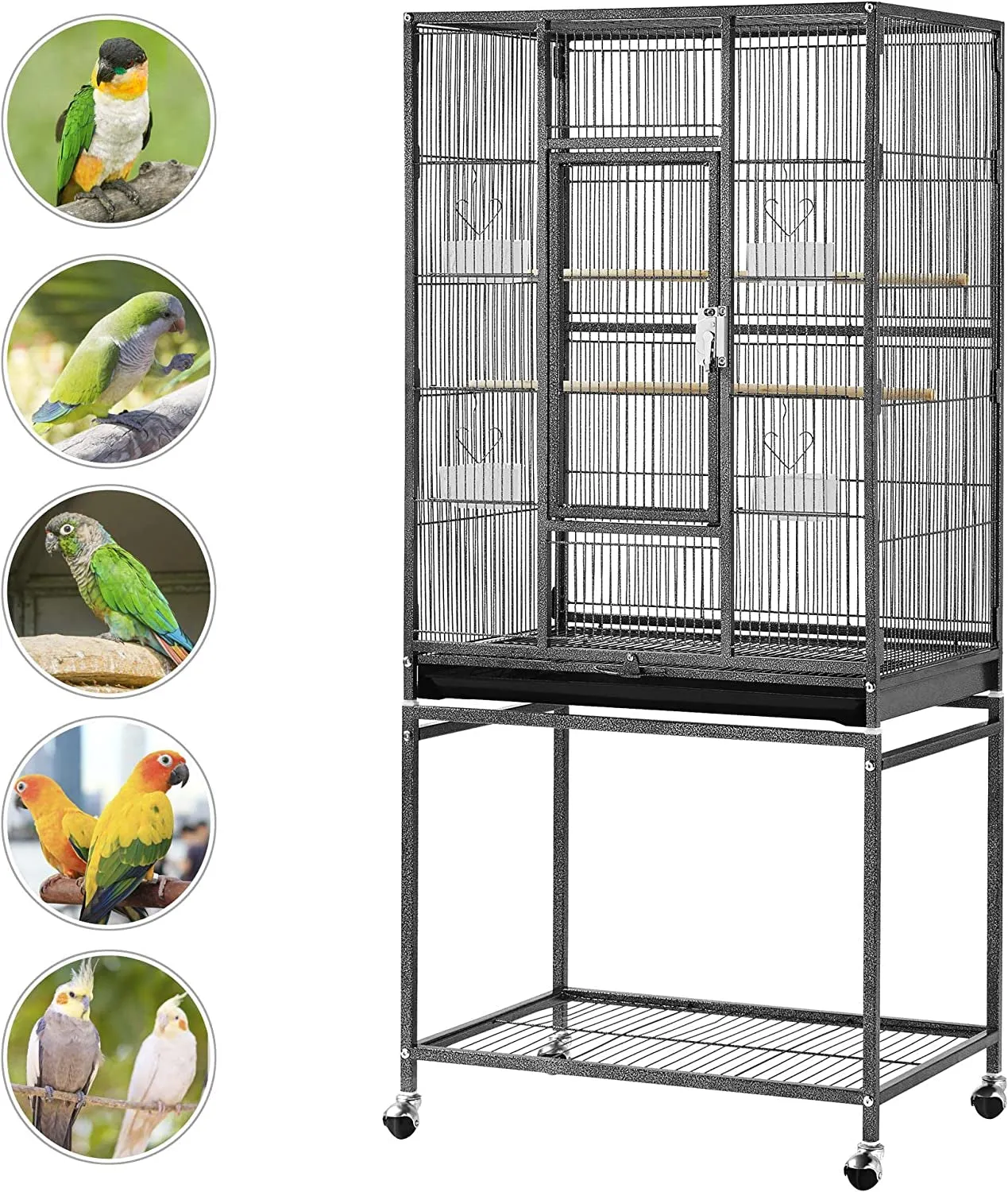 Budgie Finch Canary Bird Cage with Stand