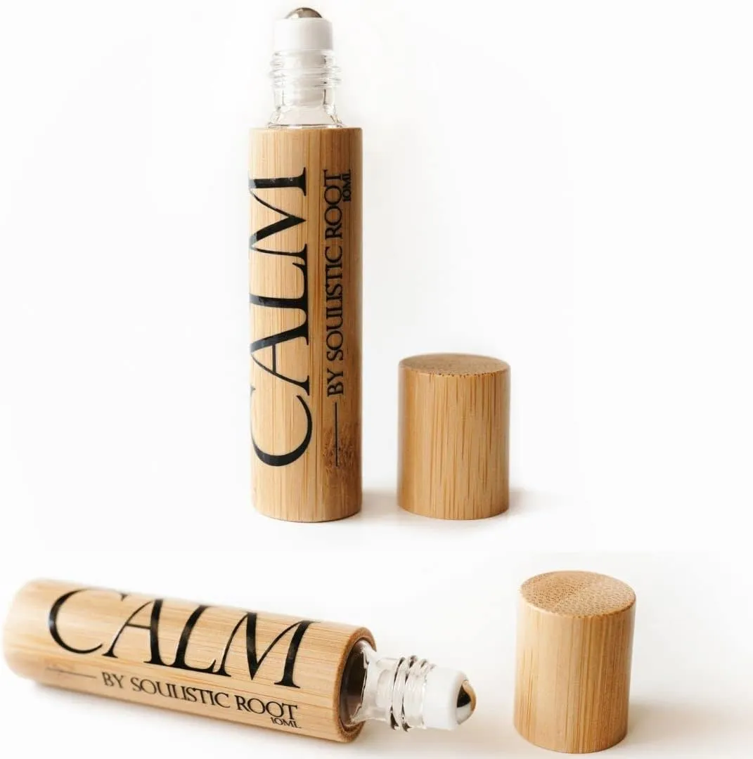 Calm Essential Oil Roller, Calm Essential Oil Roll On Blend, 10ml Glass Roller- Stress Relief, Essential Oil Blends, Aromatherapy Self Care Products for Women