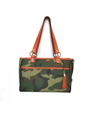 CAMO W/ORANGE TRIM PETOTE BAG DOG CARRIER