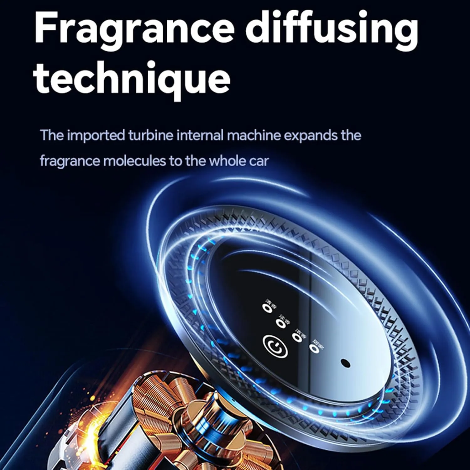 Car Air Freshener Car Air Diffuser with Ambient Lights Rechargeable Car Interior Essential Oil Diffuser