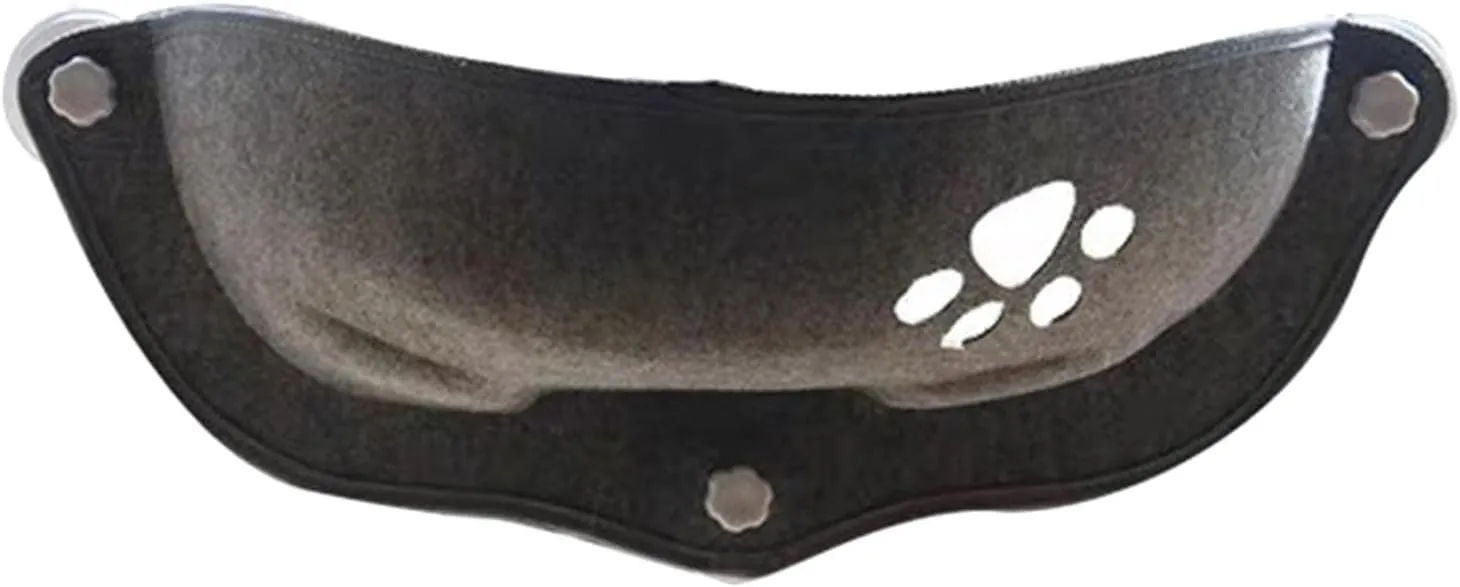 Cat Hammocks for Car with Window, Sill Sill Seat with Washable Cushion, Suction Cups Space Saving, Rest Seat, Grey