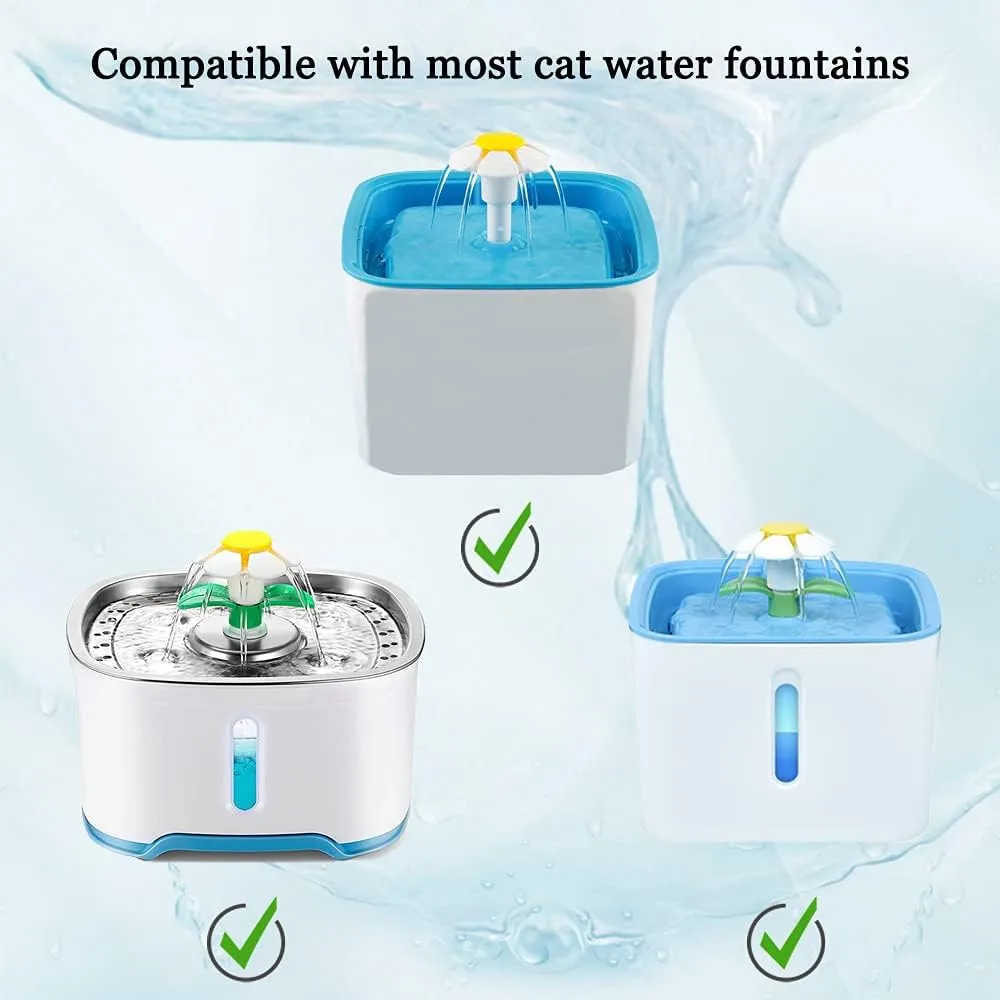 Cat Water Fountain Filters, Cirfifth Cat Fountain Filter Replacement, for Square Cat Water Fountain Inside (12 Pack)