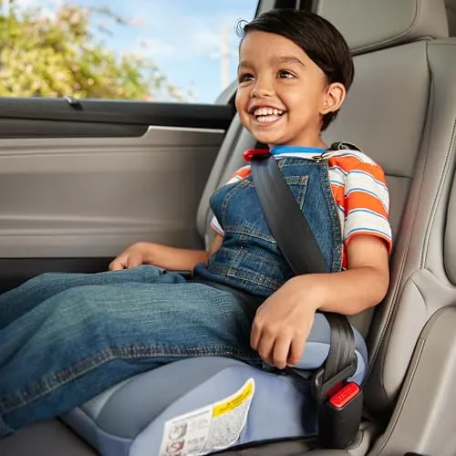 Cosco Topside Backless Booster Car Seat, Lightweight Booster Seats for Cars 40-100 lbs, Backless Booster Seat for Car, Organic Waves