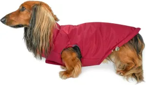 DJANGO Puffer Dog Jacket and Reversible Winter Dog CoatWater-Repellent and Adjustable Dog Jacket with Windproof Protection and Easy-Access Harness-Leash Portal (Medium, Lava Red)