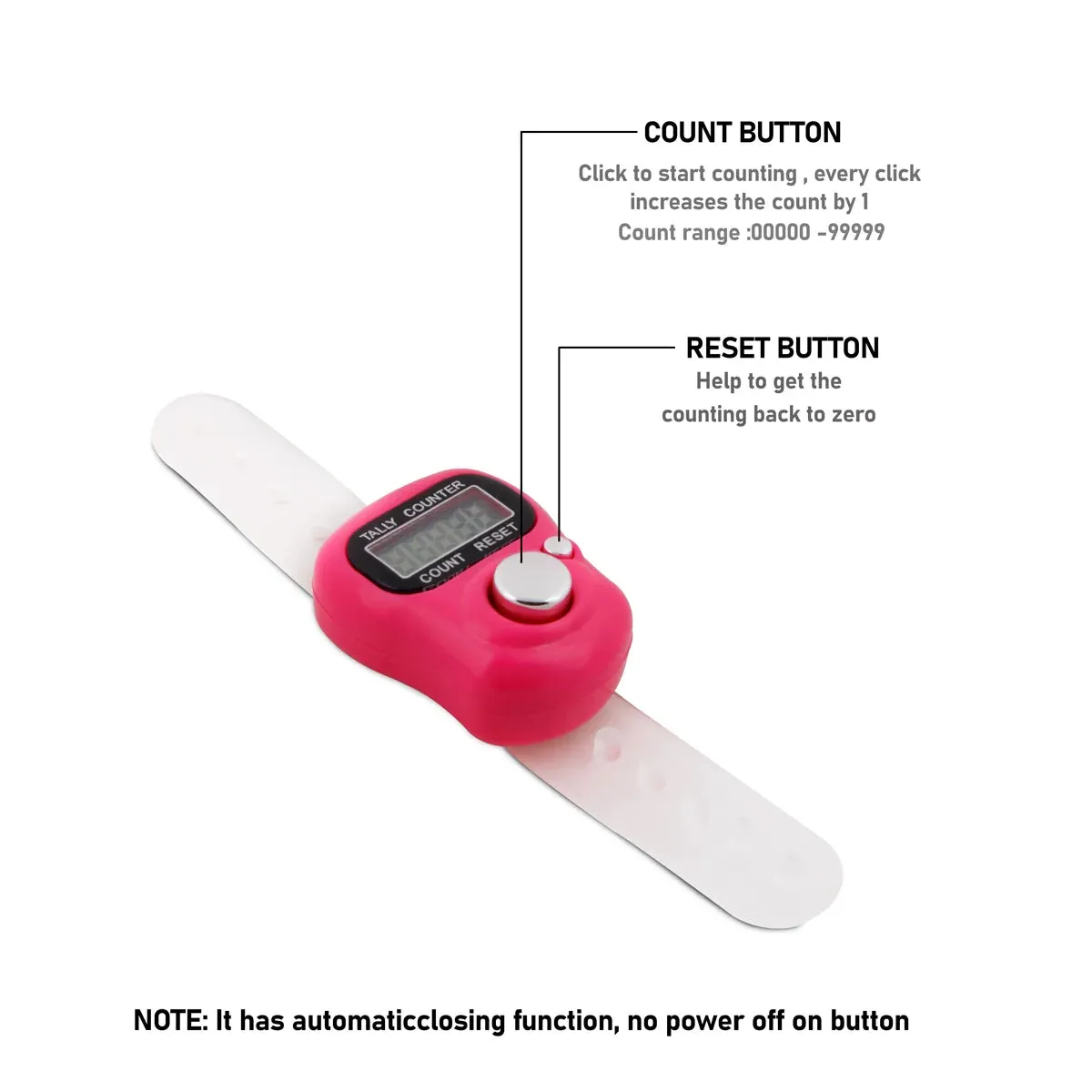 Finger Tally Counter - 4 Inches | Ring Tally Counter/ Finger Clicker Counter