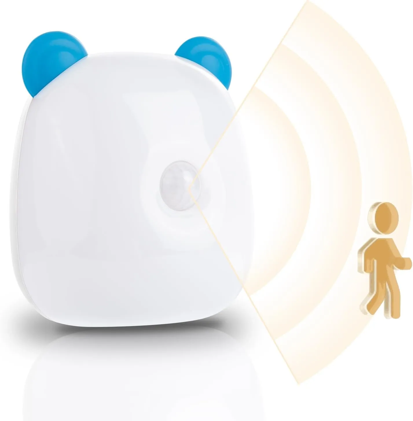 G Keni LED Motion Sensor Night Light for Kids, Baby Nursery and Adult, Rechargeable Battery Powered 4000K Warm White Motion Activated Nightstand Light Lamp for Bedroom/Bathroom/Hallway/Stairs(Blue)