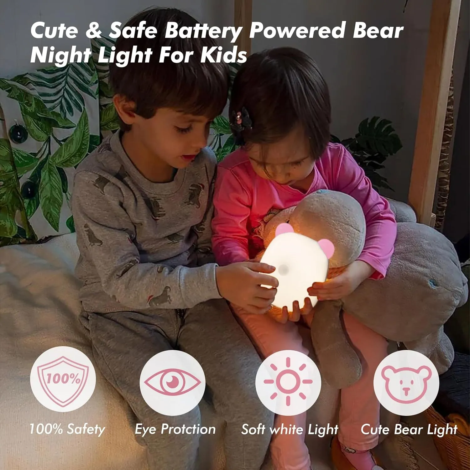 G Keni LED Motion Sensor Night Light for Kids, Baby Nursery and Adult, Rechargeable Battery Powered 4000K Warm White Motion Activated Nightstand Light Lamp for Bedroom/Bathroom/Hallway/Stairs(Red)