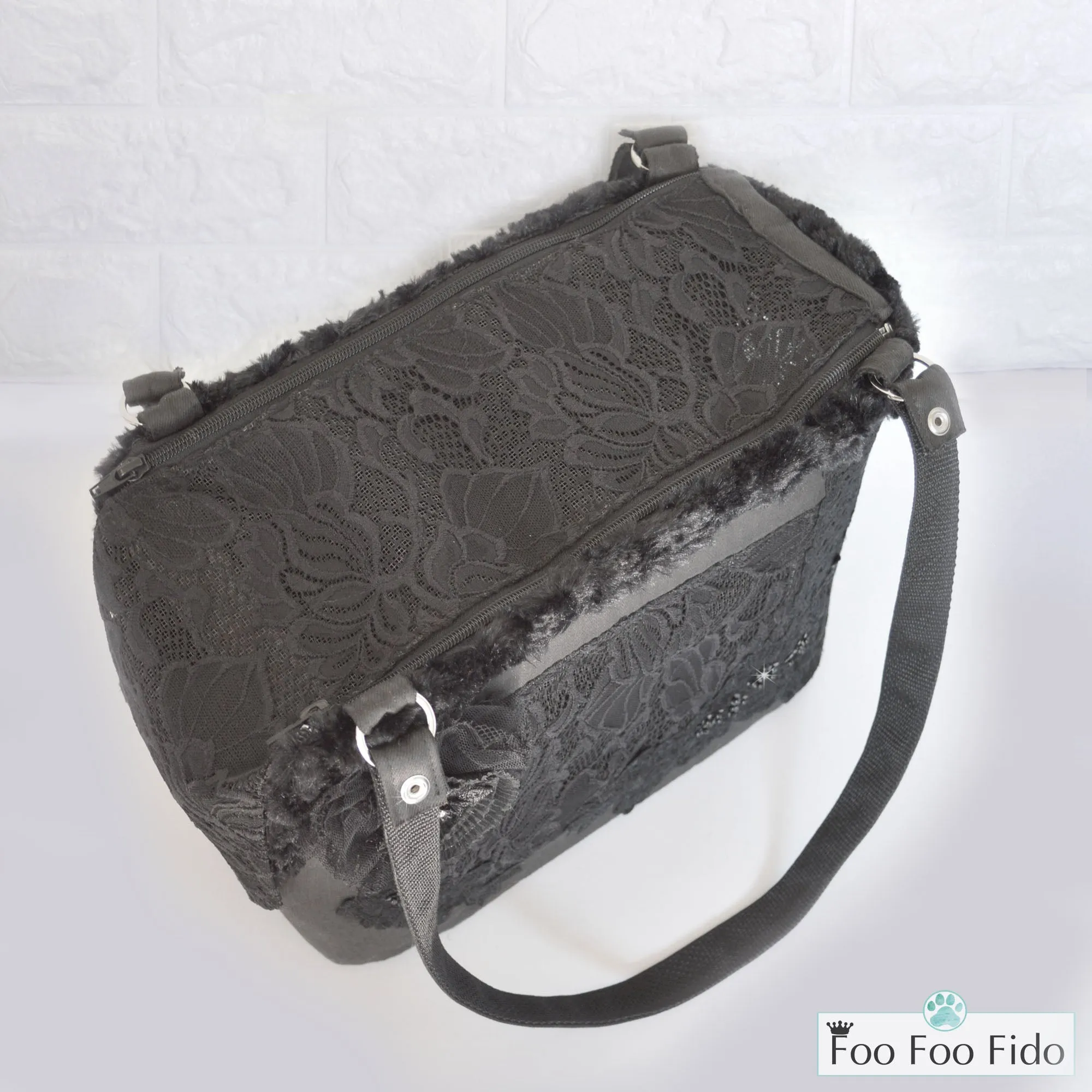 Hideaway Air Travel Pet Carrier Purse in Black