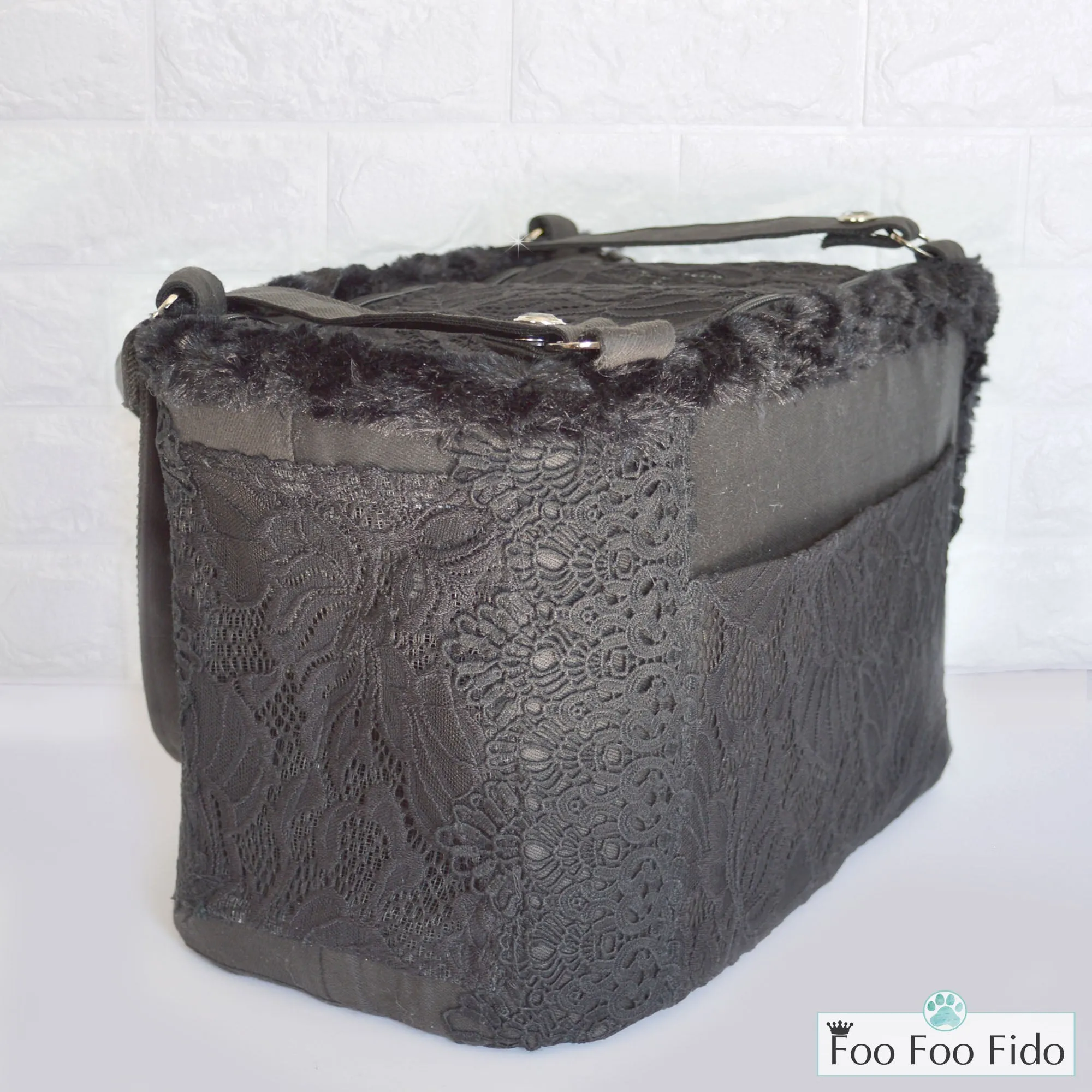 Hideaway Air Travel Pet Carrier Purse in Black