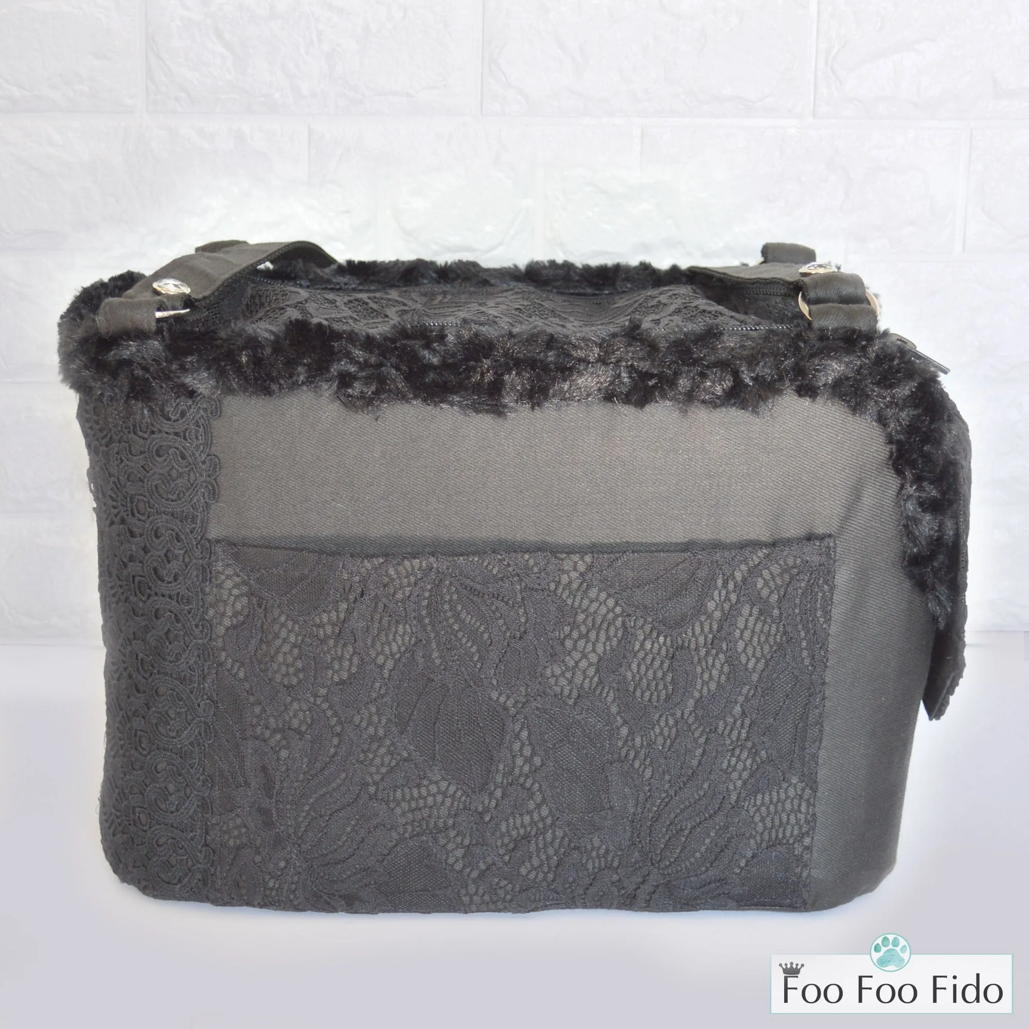Hideaway Air Travel Pet Carrier Purse in Black