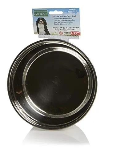 Lixit Stainless Steel Crock Bowl - 40 oz