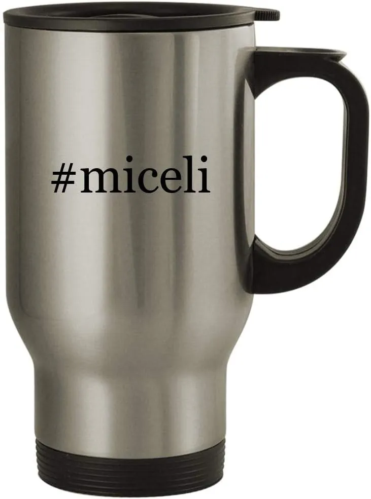 #miceli - 14oz Stainless Steel Travel Mug, Silver