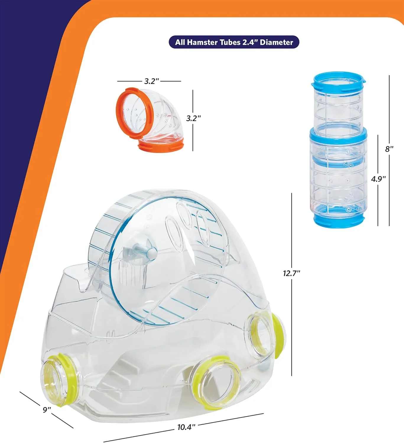 MidWest Homes for Pets Hamster Gym Value Pack, Compatible on All Midwest and Ferplast Hamster Cages, Model FP-GVP