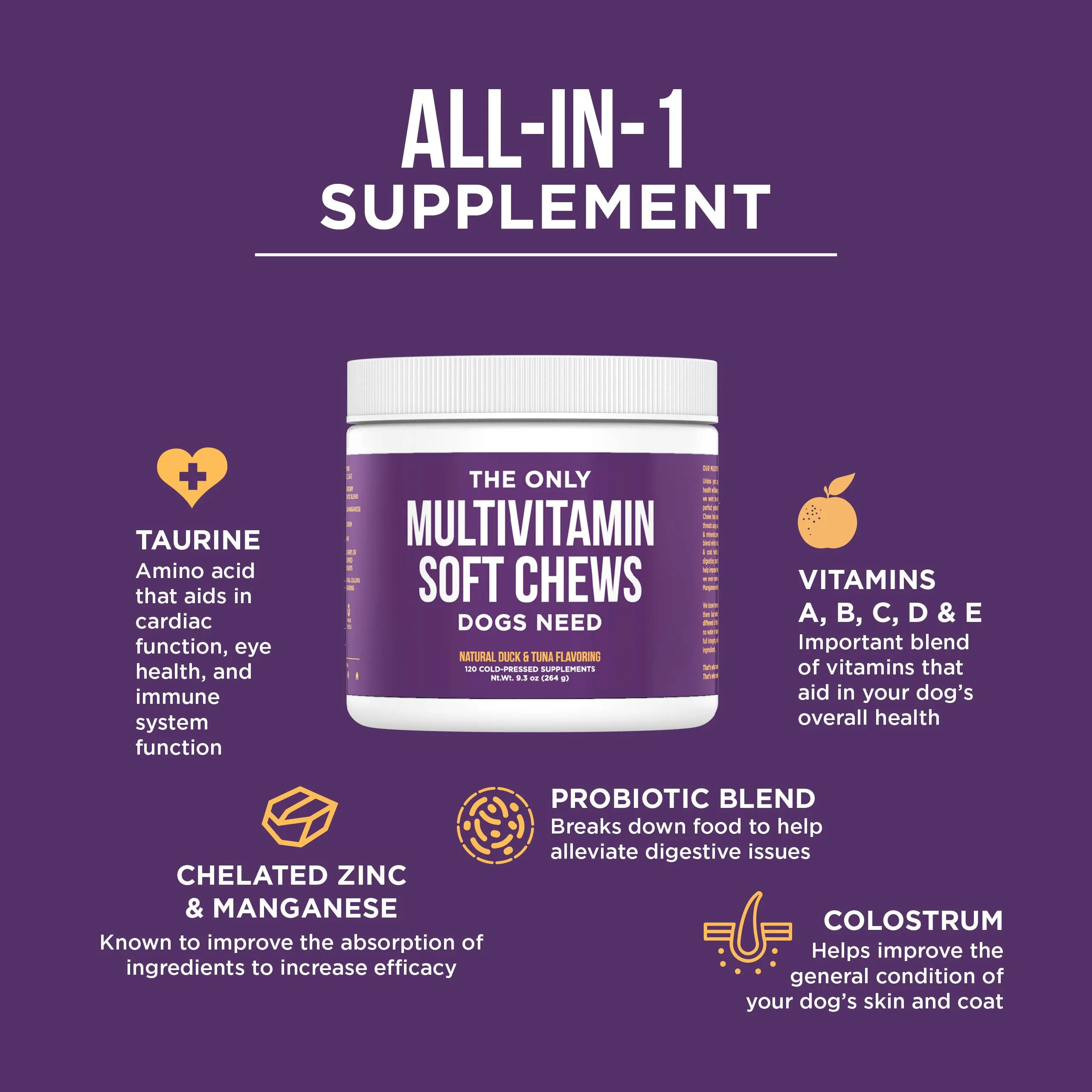 Natural Rapport The Only Multivitamin Soft Chews Dogs Supplement