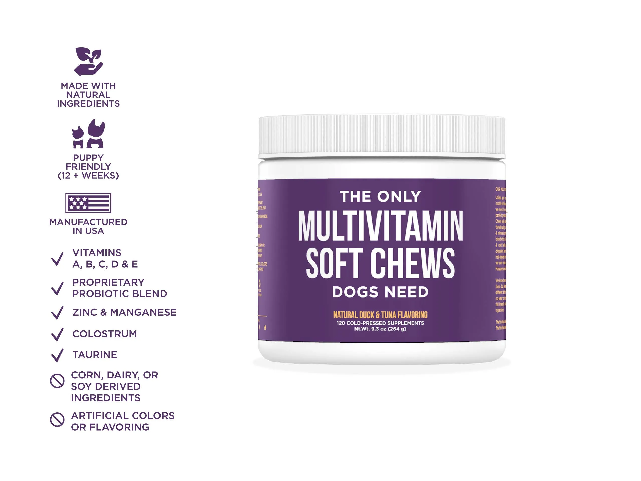 Natural Rapport The Only Multivitamin Soft Chews Dogs Supplement