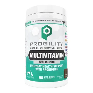 Nootie Progility Multivitamin with Taurine Soft Chew Supplements for Dogs - 90ct