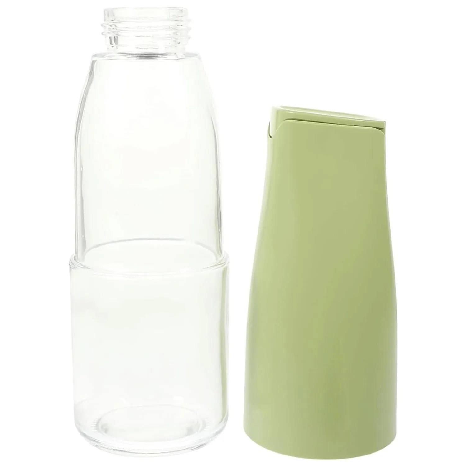 Oil Dispenser, 500ml Cooking Oil Dispensing Cruets, Oil Bottle with Automatic Open Lid, Cooking Oil Bottle for Kitchen Grilling Frying (500 ML)