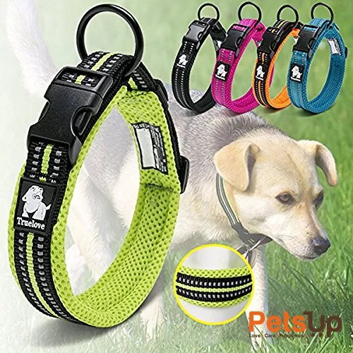PetsUp Metal Dog Collar Neck Belt for Dogs (Reflective Collars)
