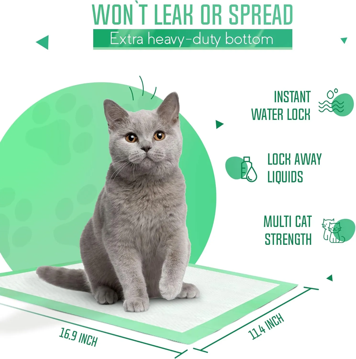PETSWORLD Multi Cat Pad Refills for Cats Breeze Litter System, Ultra-Absorbent, Quick Dry - (25 Count, Fresh Scented)