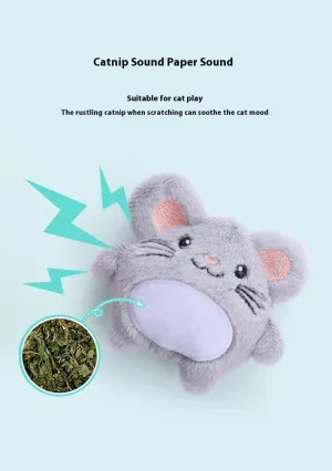 Plush Catnip Cat Toy Set, Large Variety of Adorable Shapes, Interactive & Self-Entertaining Cat Toys with Crinkle Sound for Indoor Cats (A67)