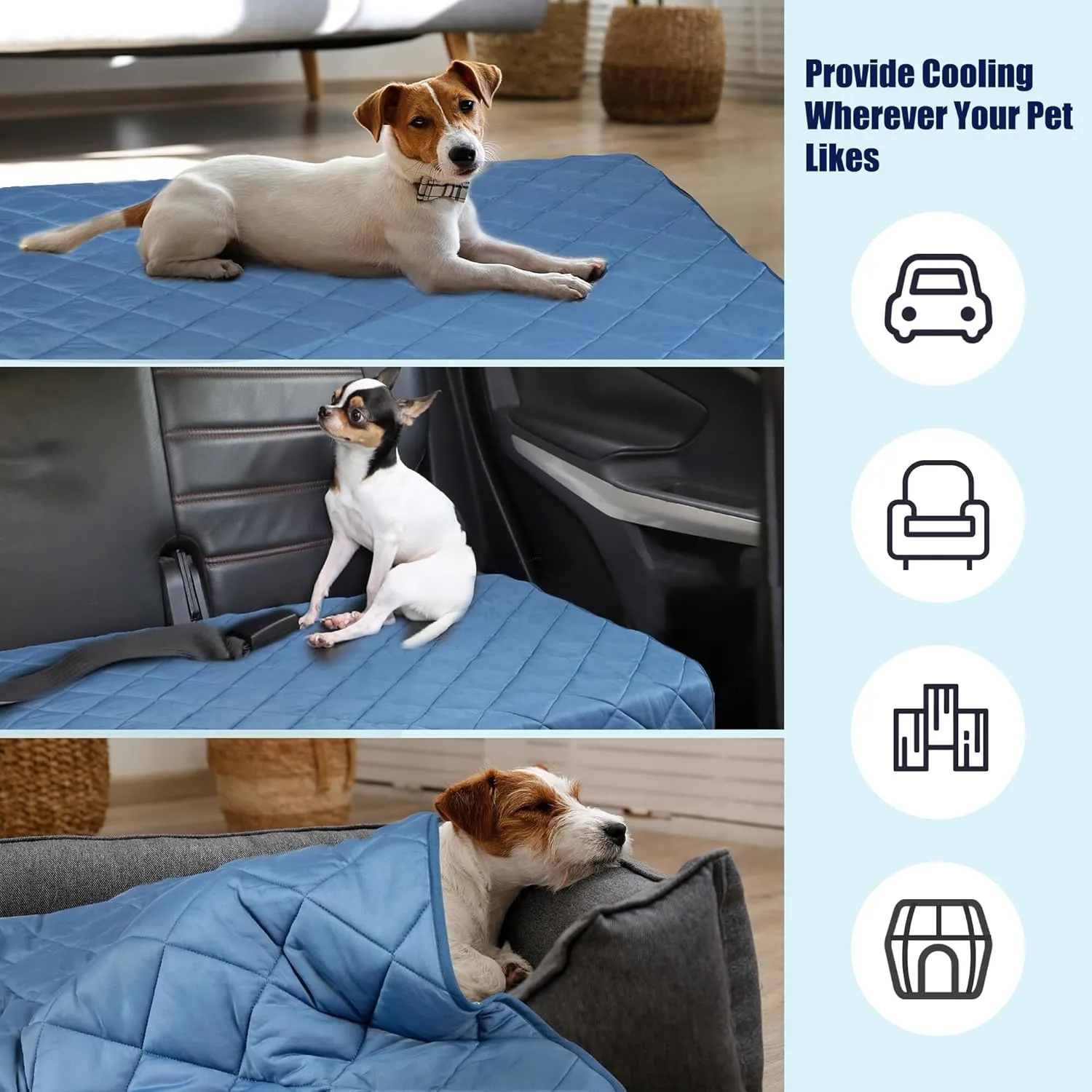 Premium Cooling Blanket for Dogs Pet Cooling Pads Washable Pet Cool Mat for Cats Hot Weather Puppy Lightweight Throw Calming Pad(22x28 inches)