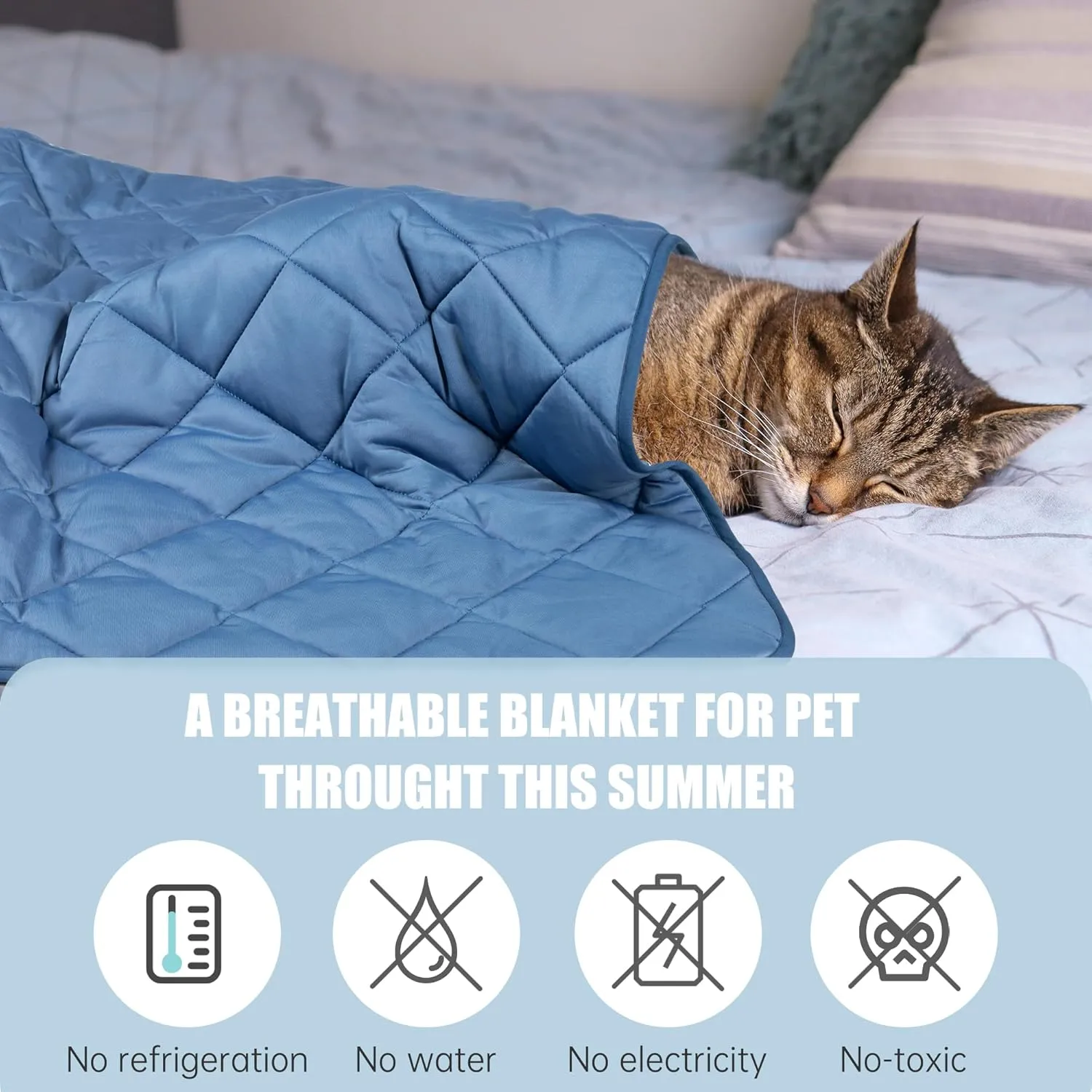 Premium Cooling Blanket for Dogs Pet Cooling Pads Washable Pet Cool Mat for Cats Hot Weather Puppy Lightweight Throw Calming Pad(22x28 inches)