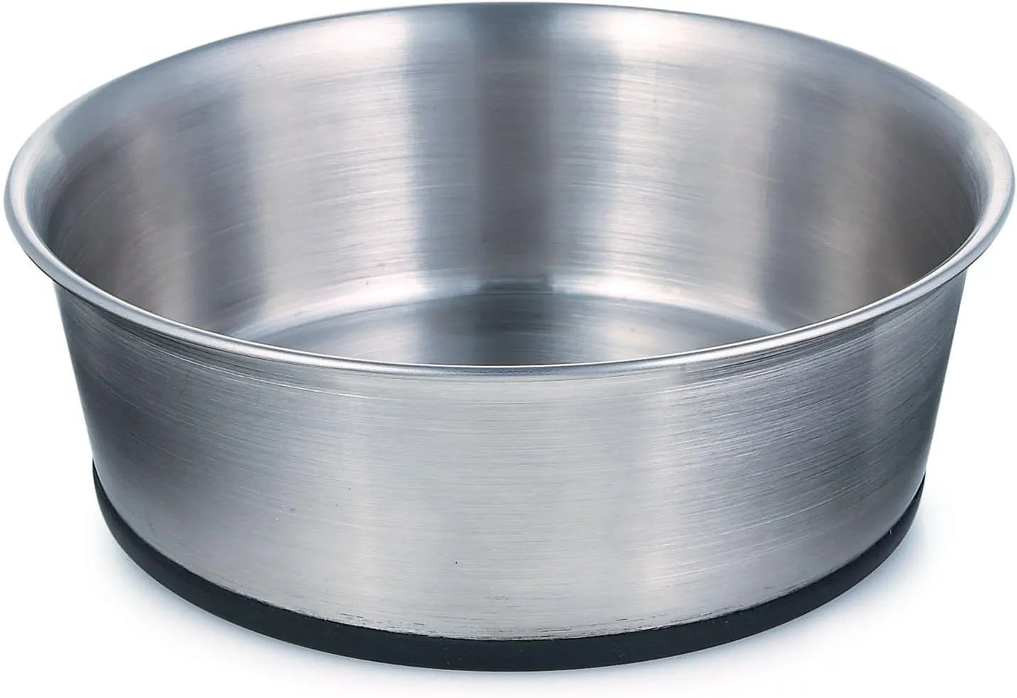 Proselect Stainless Steel Dog Bowl with Rubber Base, 5-1/4-Inch, 16-Ounce
