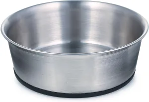 Proselect Stainless Steel Dog Bowl with Rubber Base, 5-1/4-Inch, 16-Ounce