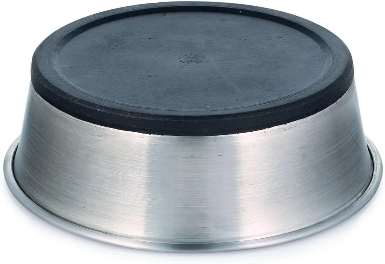 Proselect Stainless Steel Dog Bowl with Rubber Base, 5-1/4-Inch, 16-Ounce