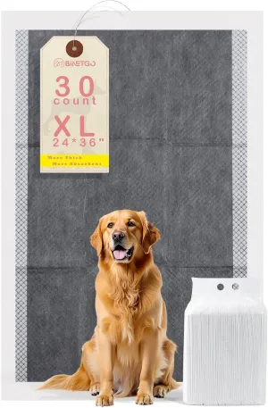 Puppy Pads Disposable Puppy Training Pads LCharcoal Puppy Pads Large 24" x 36", Super Absorbent & Leak-Proof Dog Pee Pads
