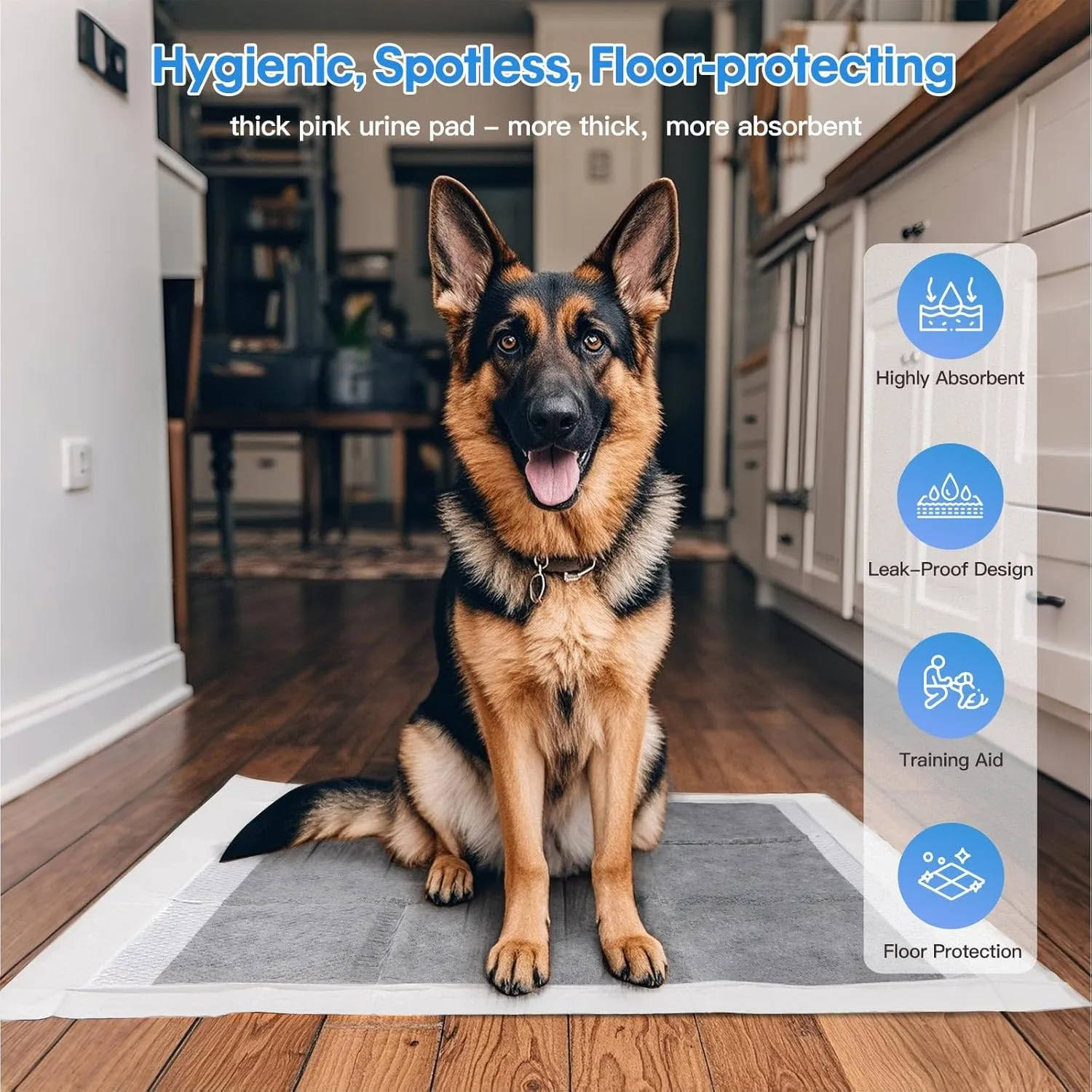 Puppy Pads Disposable Puppy Training Pads LCharcoal Puppy Pads Large 24" x 36", Super Absorbent & Leak-Proof Dog Pee Pads
