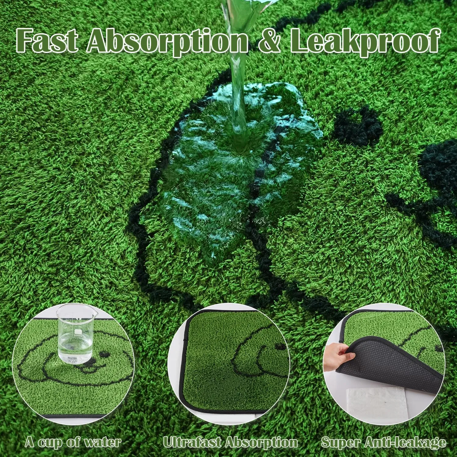 Qeils Reusable Puppy Pads, Washable Pee Pads for Dogs 2 Pack Durable Absorbent Leakproof Dog Training Pads for Home or Travel, Non-Slip Wee Wee Pads Potty Pads 36"x41"