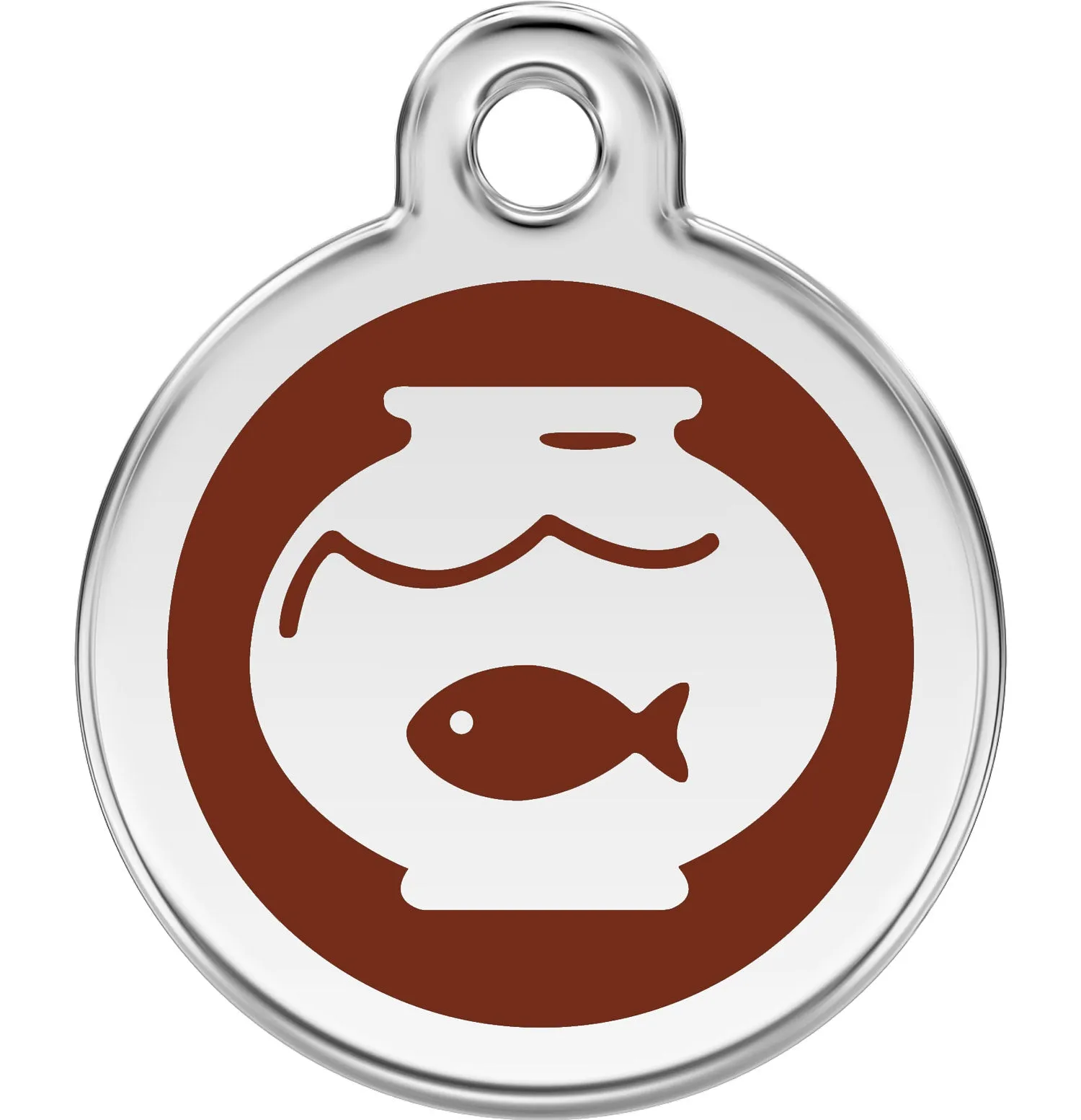 Red Dingo Fish Bowl Pet ID Cat Tags