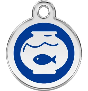 Red Dingo Fish Bowl Pet ID Cat Tags