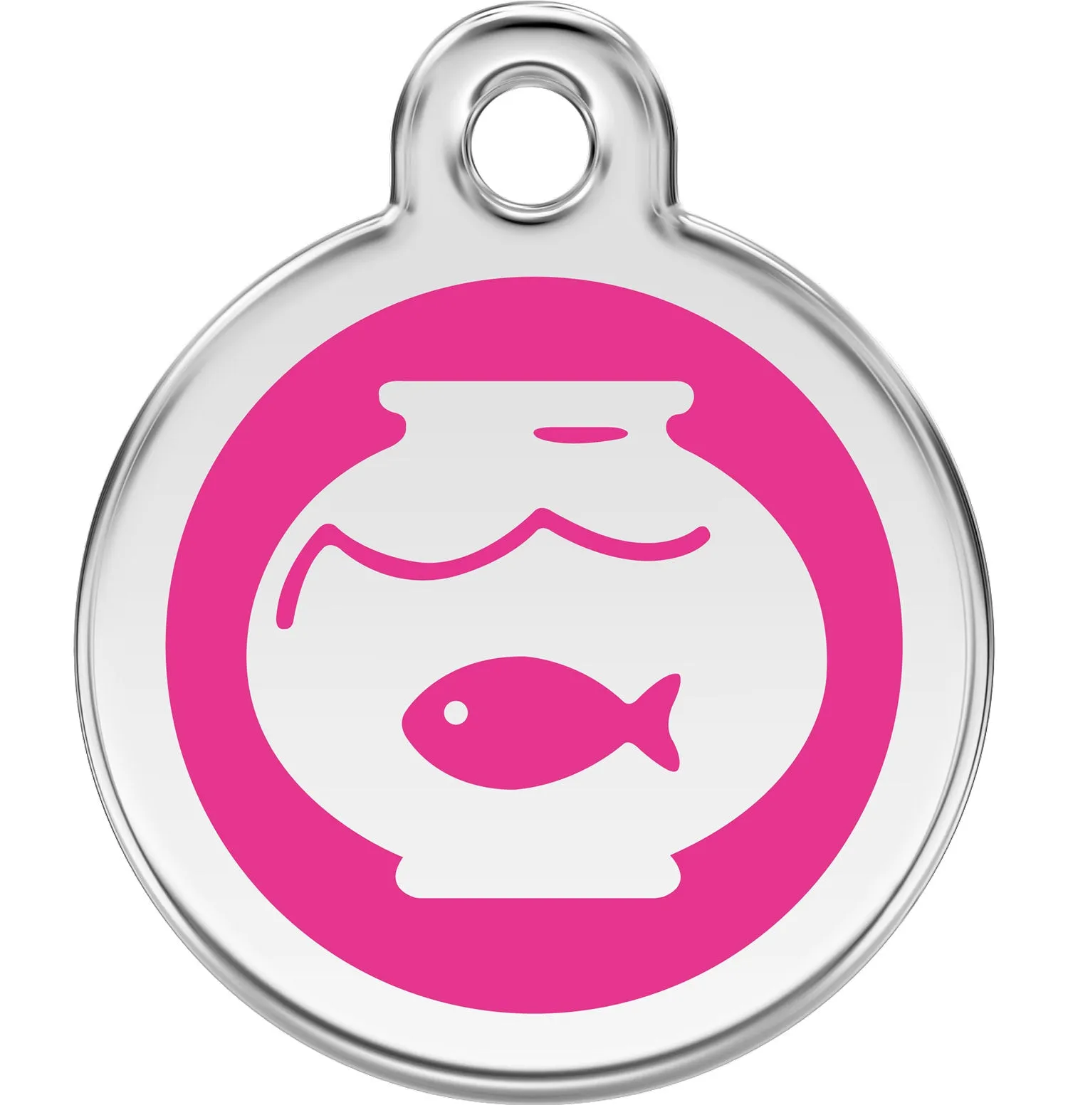 Red Dingo Fish Bowl Pet ID Cat Tags