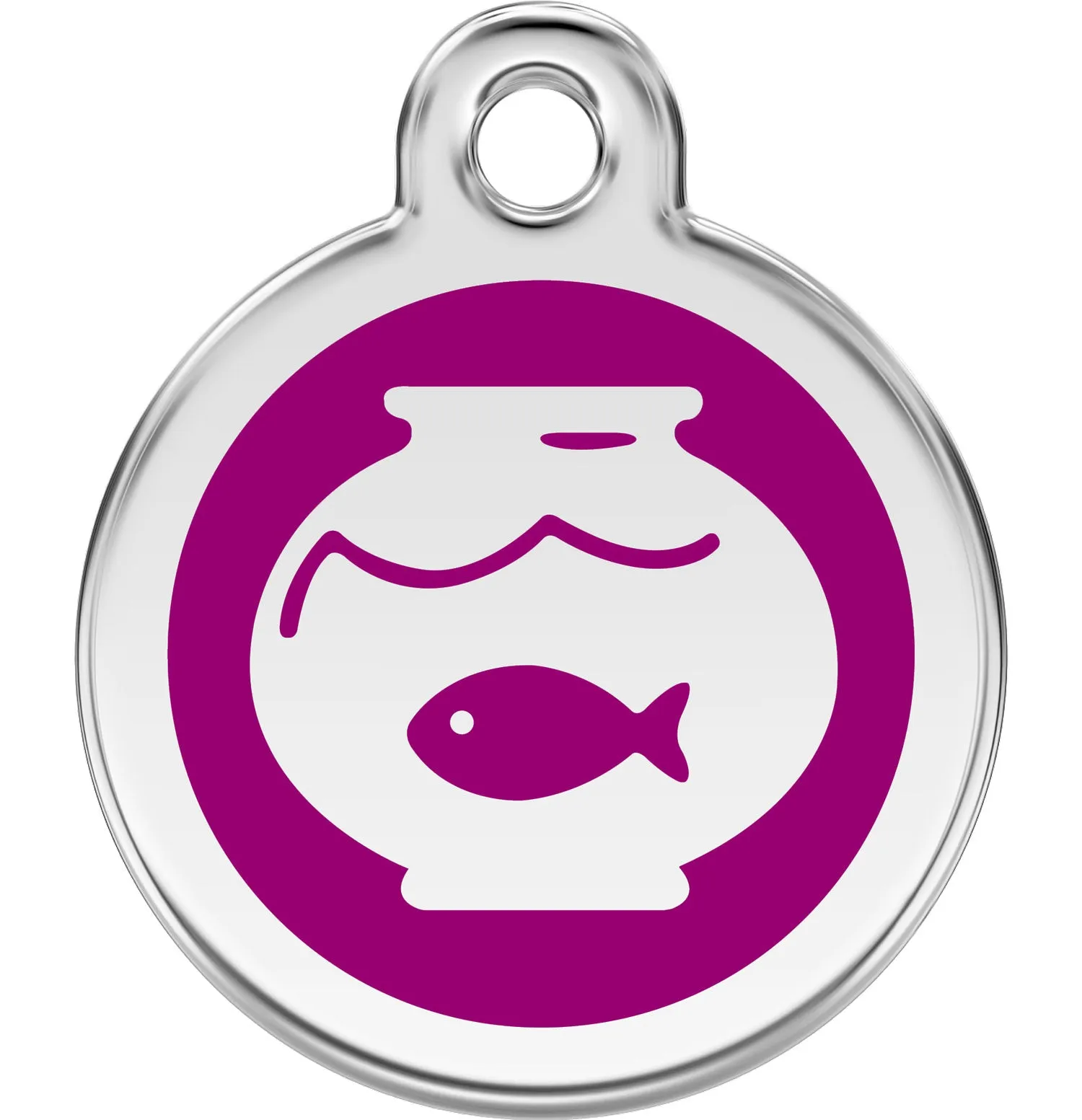 Red Dingo Fish Bowl Pet ID Cat Tags