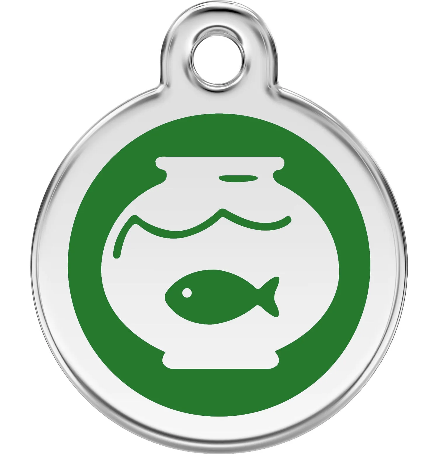 Red Dingo Fish Bowl Pet ID Cat Tags