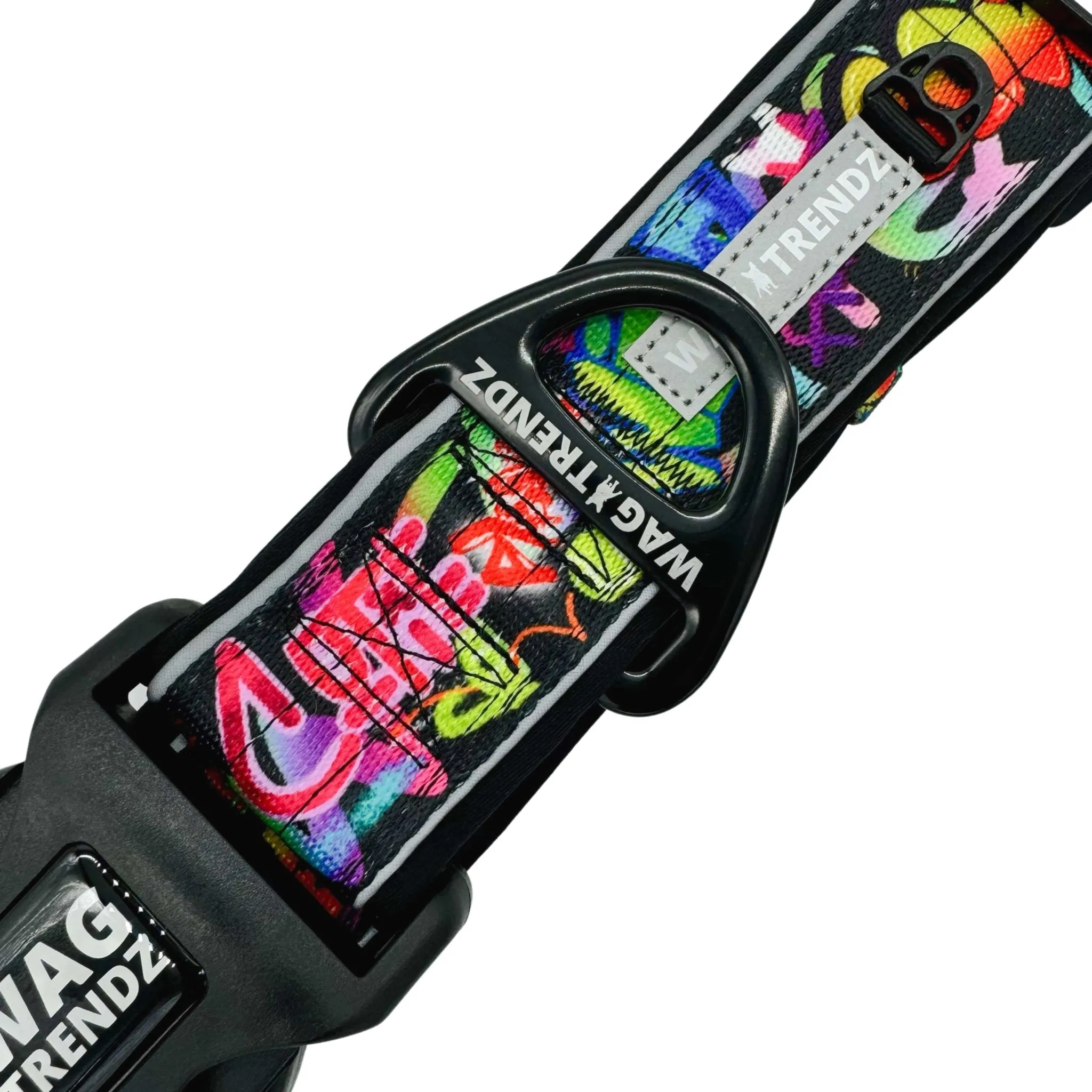 Reflective Dog Collar - Street Graffiti
