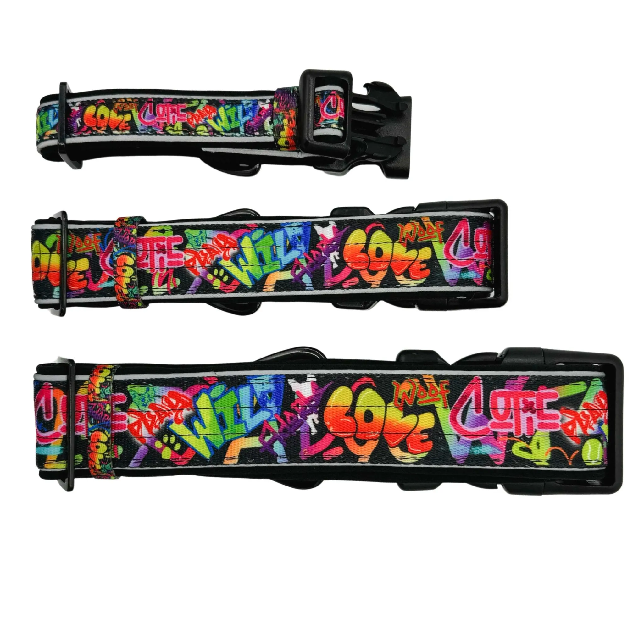 Reflective Dog Collar - Street Graffiti