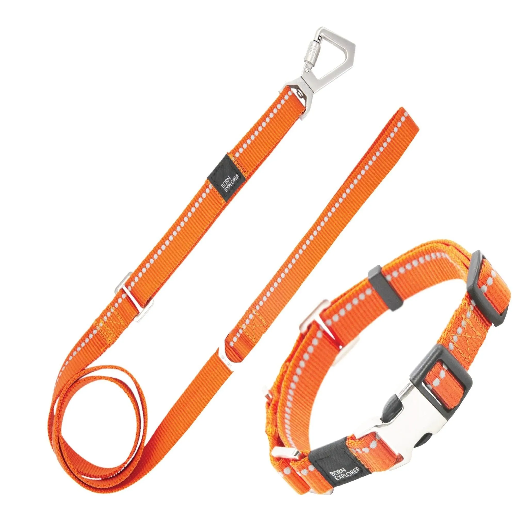 Reflective leash and collar for outdoor walks Straps