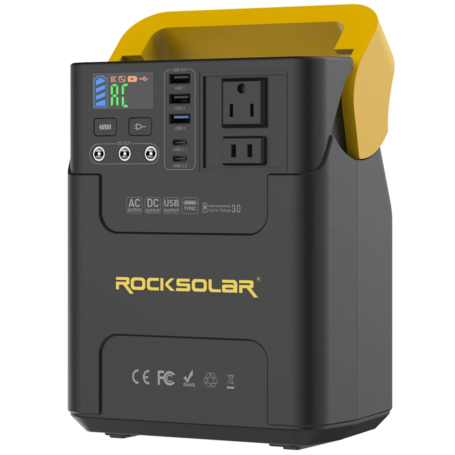 ROCKSOLAR Adventurer 100W 133.2Wh Portable Solar Generator Kit