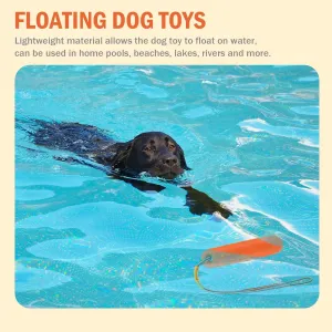 SCENEREAL Floating Dog Toys for Water Fetch, 8.5" Dog Water Toy for Medium Large Dogs, Tough Interactive 2 Pack Fetch Bumpers with Durable Rope for Summer Training Teething Outdoor Pool