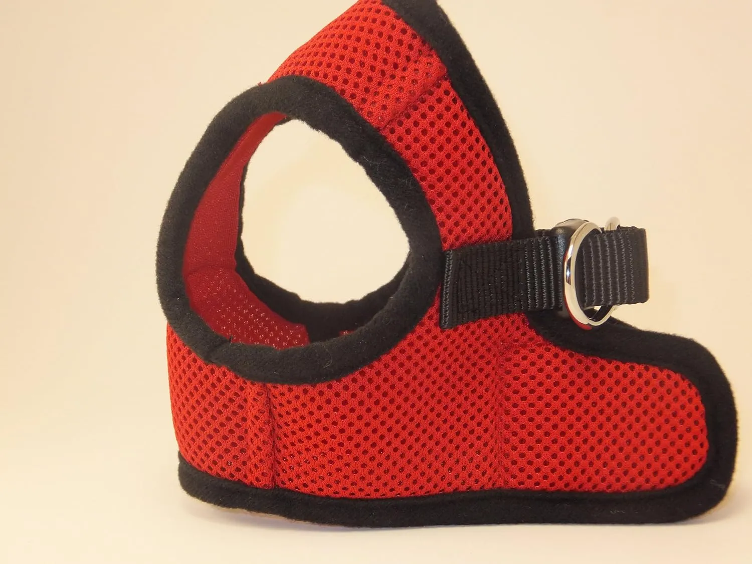 Soft No Pull Step-in Dog Harness Small Dog XXS XS Vest for Teacup, Chihuahua,Yorkie, Pomeranian Dog Vest Harness for Puppy Red Mesh Comfy(2-4 lbs)