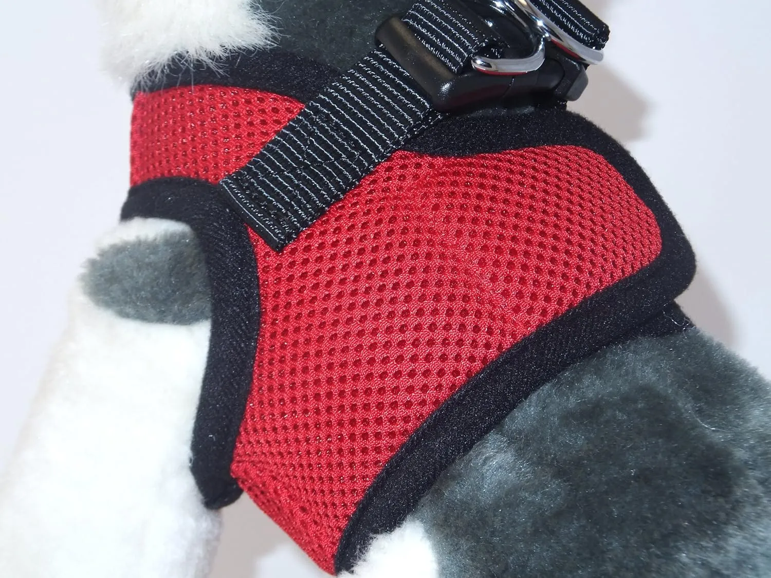 Soft No Pull Step-in Dog Harness Small Dog XXS XS Vest for Teacup, Chihuahua,Yorkie, Pomeranian Dog Vest Harness for Puppy Red Mesh Comfy(2-4 lbs)