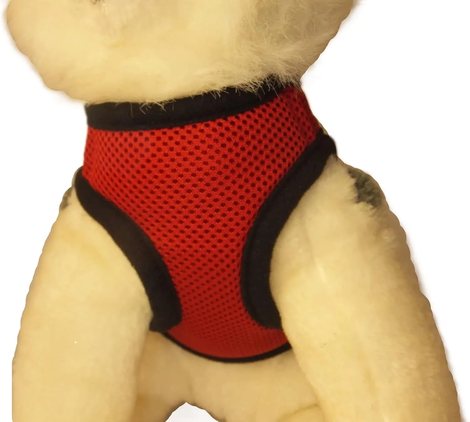 Soft No Pull Step-in Dog Harness Small Dog XXS XS Vest for Teacup, Chihuahua,Yorkie, Pomeranian Dog Vest Harness for Puppy Red Mesh Comfy(2-4 lbs)